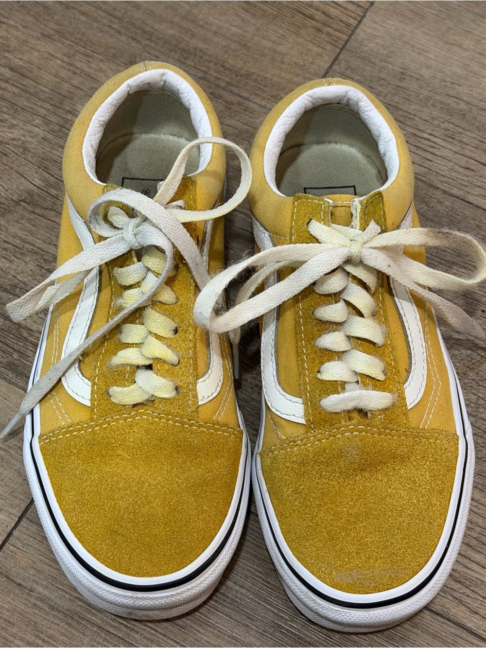 Vans Kids Yellow Old Skool Sneakers with White Stripe